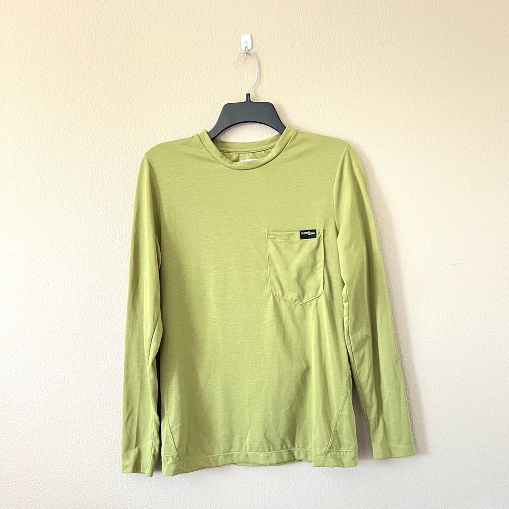 Green Long Sleeve Relaxed cycling tee